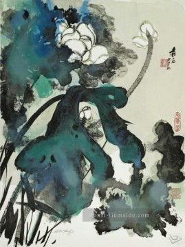 张大千 Zhang Daqian Chang Dai chien Werke - Chang dai chien lotus 1973 old China ink